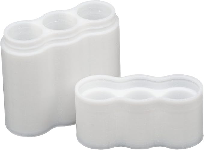 Slimline AAA Battery Case, Soft Durable material - Pack of 2 (Holds 3 Batteries)