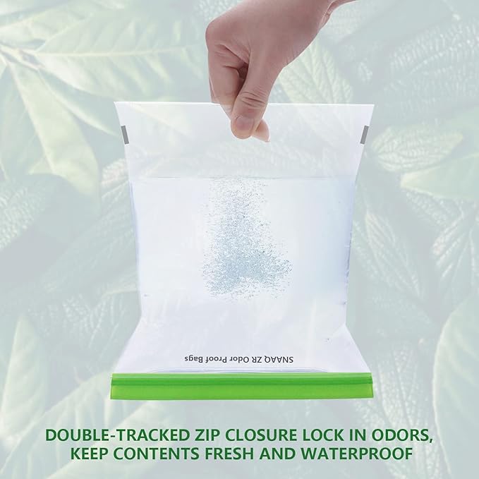 Odor Proof Storage Bags-12ｘ20 Inch, Reusable Double-Tracked Zip Closure Barrier Storage Bags Lock in Odors Keep Contents Fresh and Waterproof, Large No-Odor Bear Bag fit Camping, Hiking, Water Sports and Home Organization（2 Pack）