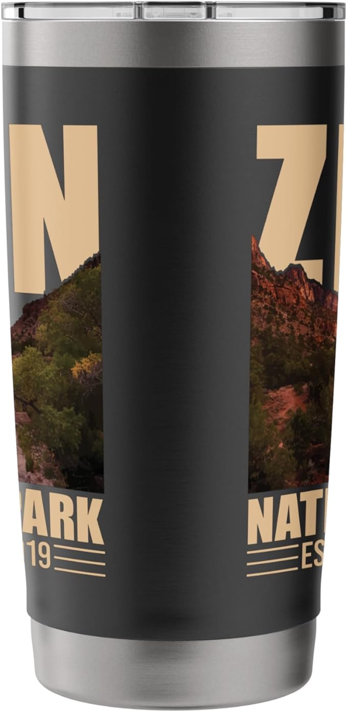 Zion National Park - Retro Hiking & Camping Lover Stainless Steel Insulated Tumbler