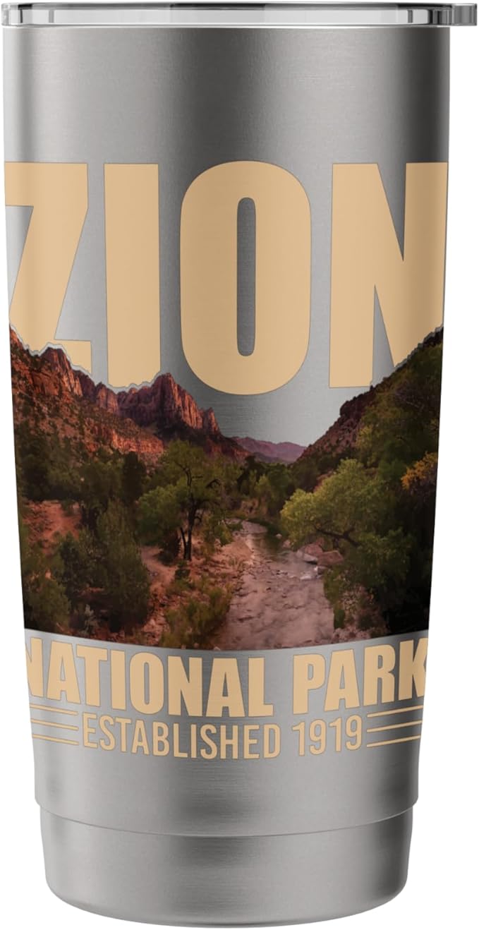Zion National Park - Retro Hiking & Camping Lover Stainless Steel Insulated Tumbler