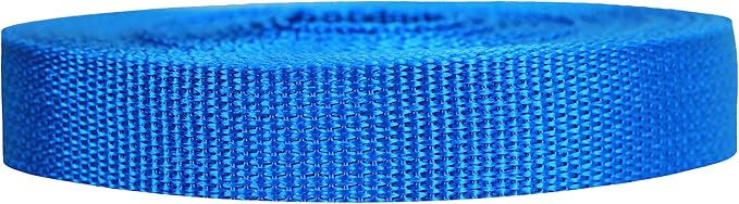 Lightweight Polypropylene Webbing - Poly Strapping for Outdoor DIY Gear Repair, Pet Collars, Crafts – 3/4 Inch by 10, 25, or 50 Yards, Over 20 Colors