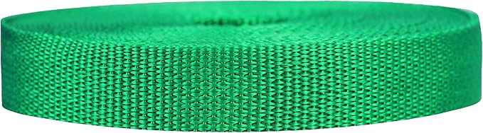 Lightweight Polypropylene Webbing - Poly Strapping for Outdoor DIY Gear Repair, Pet Collars, Crafts – 3/4 Inch by 10, 25, or 50 Yards, Over 20 Colors
