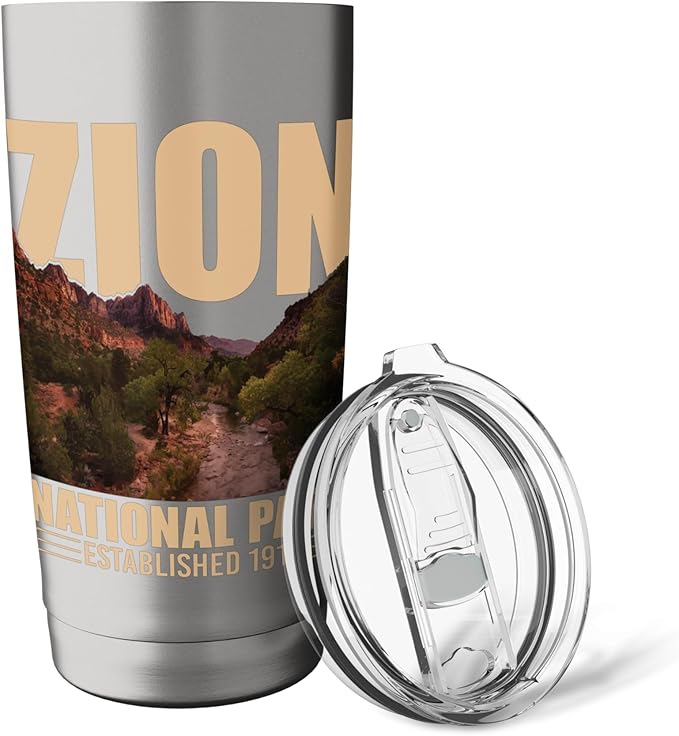 Zion National Park - Retro Hiking & Camping Lover Stainless Steel Insulated Tumbler