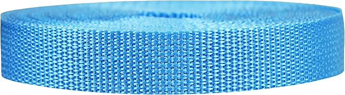 Lightweight Polypropylene Webbing - Poly Strapping for Outdoor DIY Gear Repair, Pet Collars, Crafts – 3/4 Inch by 10, 25, or 50 Yards, Over 20 Colors