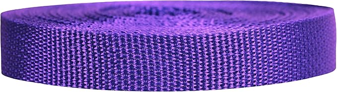 Lightweight Polypropylene Webbing - Poly Strapping for Outdoor DIY Gear Repair, Pet Collars, Crafts – 3/4 Inch by 10, 25, or 50 Yards, Over 20 Colors