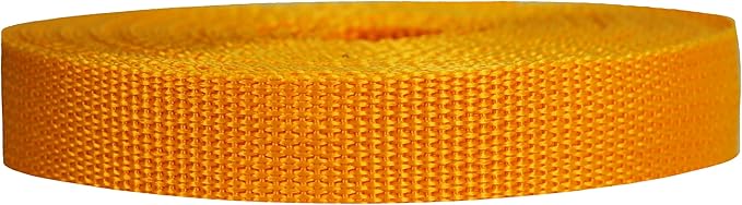 Lightweight Polypropylene Webbing - Poly Strapping for Outdoor DIY Gear Repair, Pet Collars, Crafts – 3/4 Inch by 10, 25, or 50 Yards, Over 20 Colors