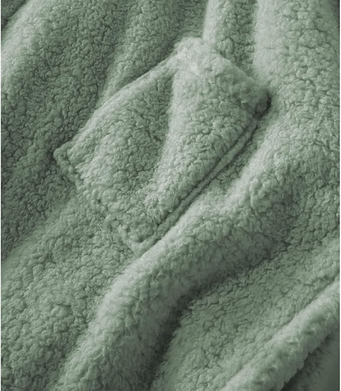 Wearable Blanket Sherpa Poncho Office Work Warm Cozy Shawl Blanket,Plush Cape Wrap for Adults